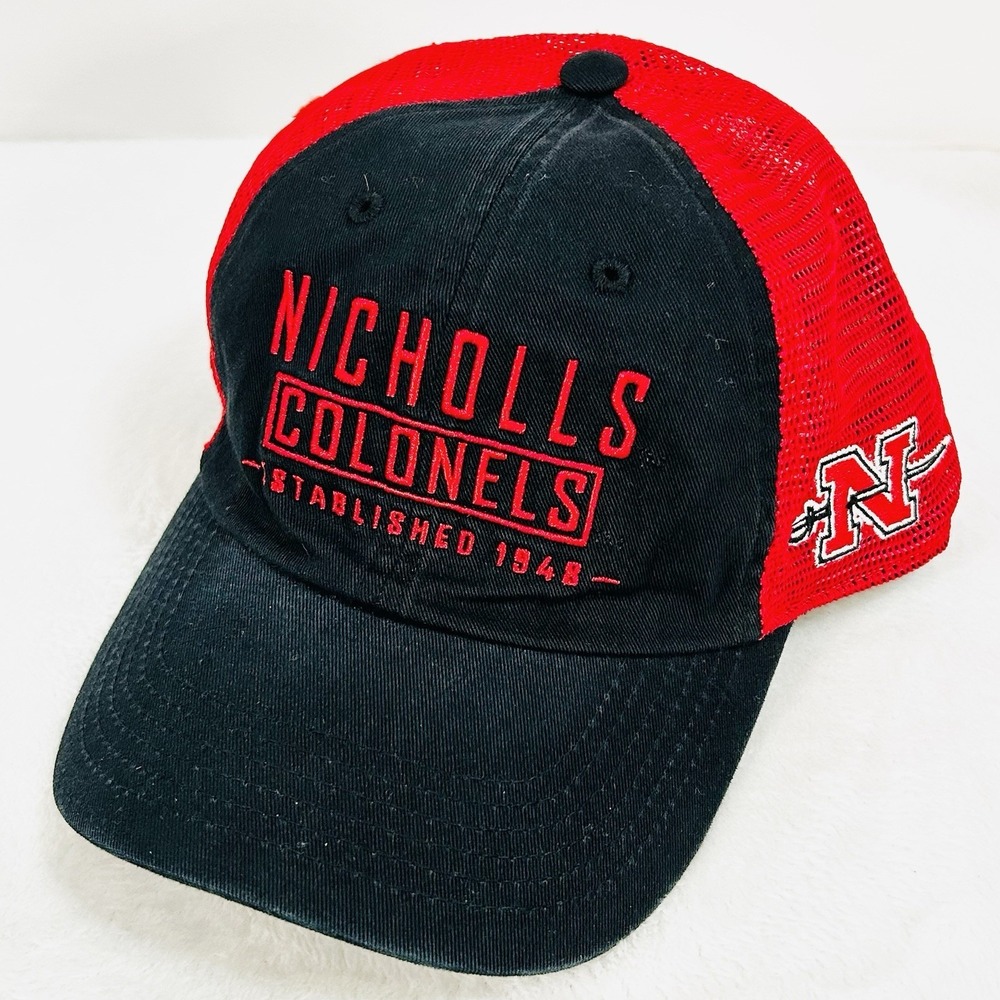 Nicholls State Colonels Captivating Wordmark Trucker Hat Cap Adjustable Snapback